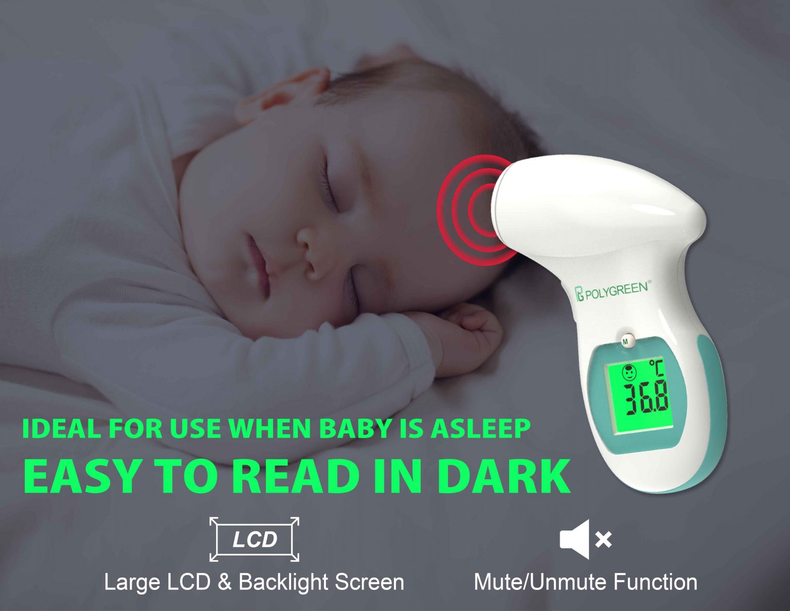 KI8280 NonContact Infrared Thermometer POLYGREEN