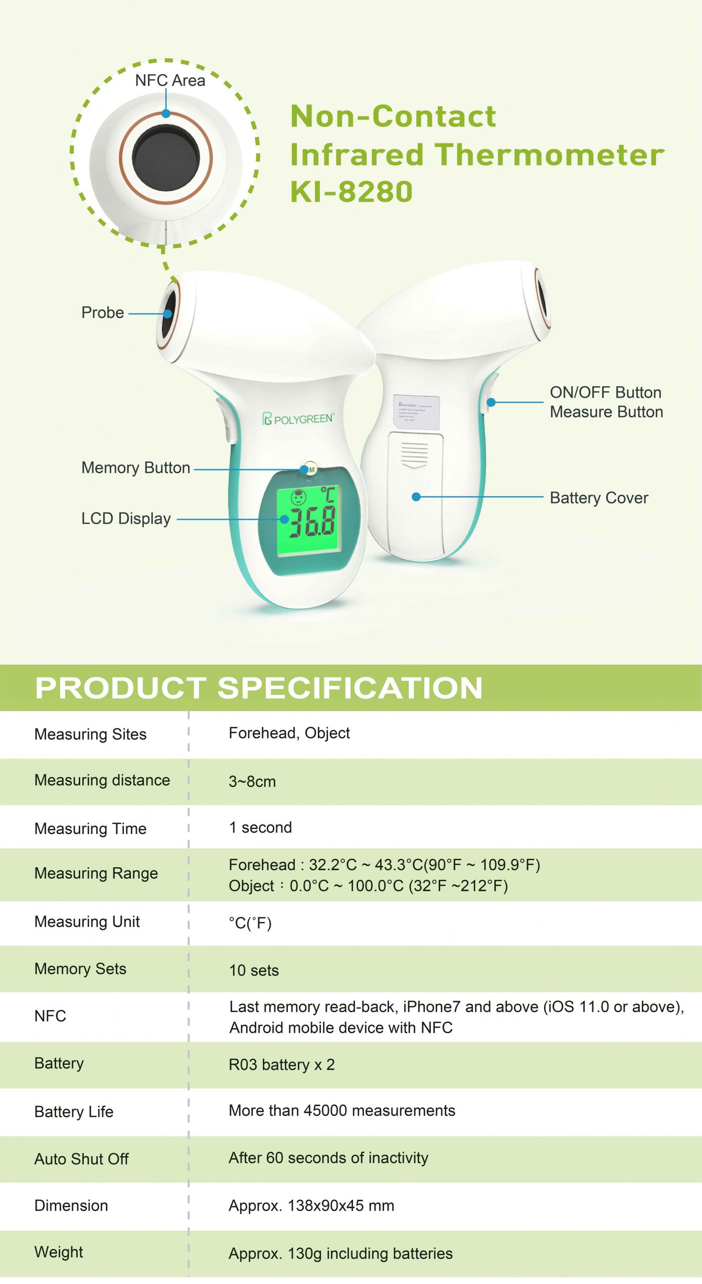 Polygreen Thermometer Ki8280 Manual
